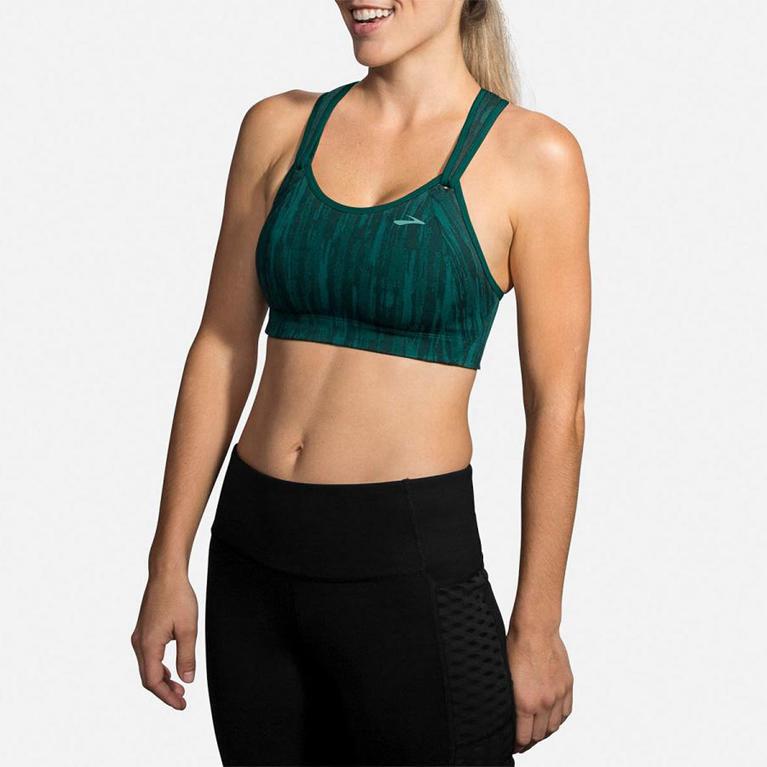 Brooks REBOUND RACER Running Bra Womens Sale - Green (YXZ306271)